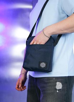 Барсетка stone island 1000d синя