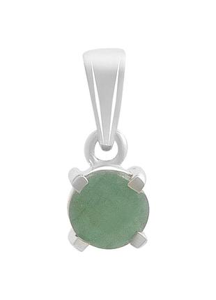 Серебряная подвеска высокогокачества с изумрудом 0.438ct (2194200)
