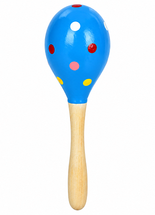 Дерев'яна дитяча іграшка "маракас" md 0029(blue) 20х6х6 см