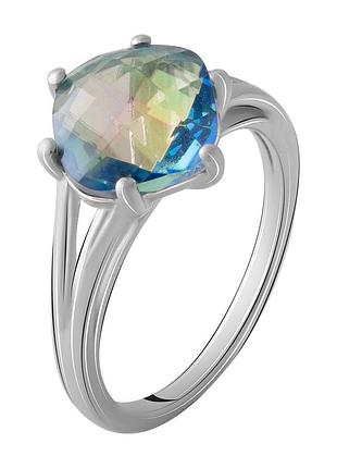 Серебряное кольцо высокогокачества с мистик топазом 2.968ct, вес изделия 3,46 гр (2068037) 18 размер