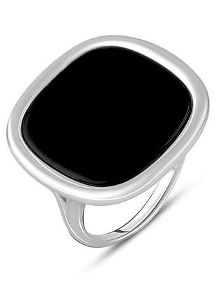 Серебряное кольцо высокогокачества с натуральным ониксом 5.781ct, вес изделия 8,09 гр (2125891) 18.5 размер