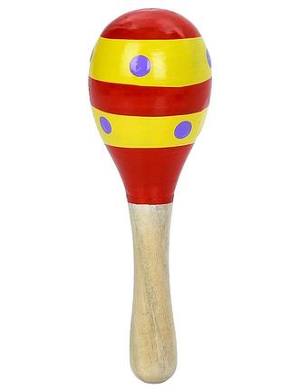Деревянная детская игрушка "маракас" md 2192(red) 11,5 см
