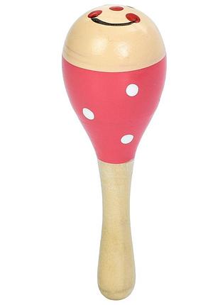 Деревянная детская игрушка "маракас" md 0029(pink) 20х6х6 см