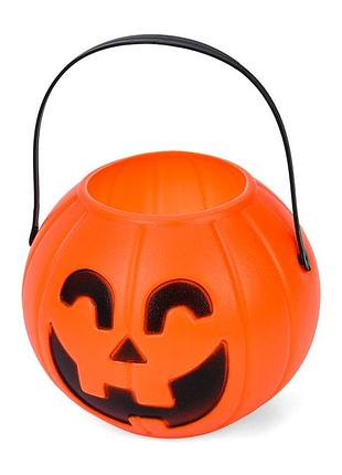 Аксессуар для праздника корзина-тыква halloween mk 5749-1 в пакете 9x12x12 см