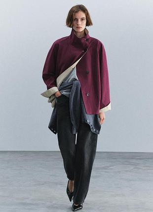 Тренч женский бордовый zw collection zara new