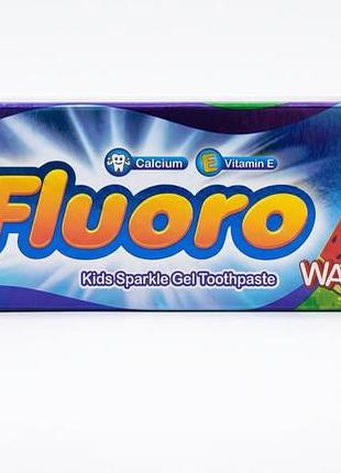 Fluoro флуоро дитяча гелева зубна паста зі смаком кавуна 50 г ( кальцій і вітамін е)