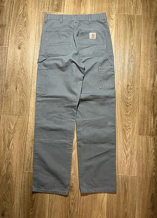 Штани carhartt carpenter double knee, розмір 30/34, сірі