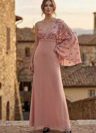 Невероятное вечернее длинное женское платье, удобная вышивка