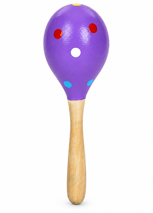 Деревянная детская игрушка "маракас" md 0029(violet) 20х6х6 см