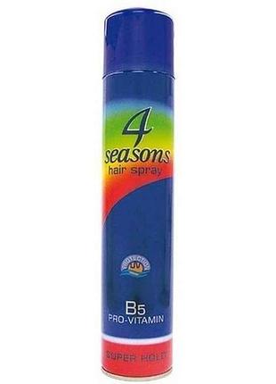 Лак для волос протеин (4) super hold 400 мл тм 4 seasons