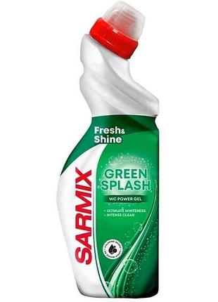 Гель для мытья унитаза 750мл green splash тм sarmix
