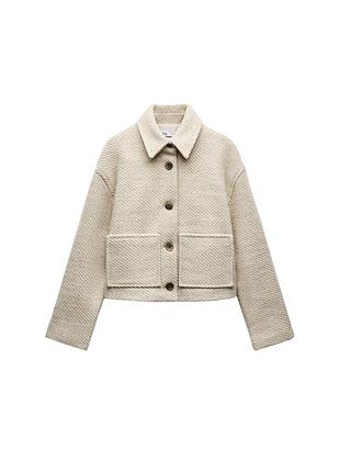 Куртка укорочене пальто zara шерсть