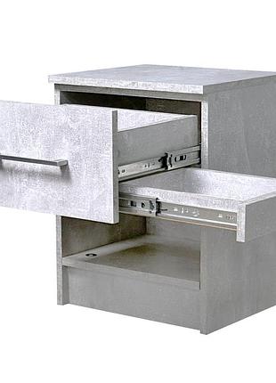 Тумба с электронным доступом mzavod монако-1 pn 40×35×50 см серый бетон