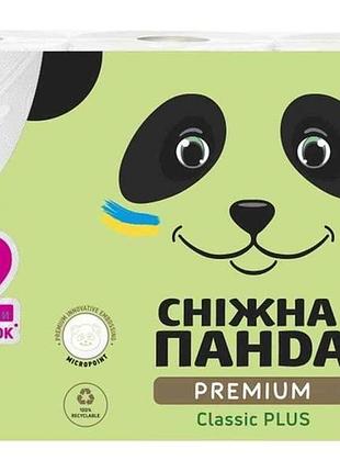 Туалетний папір 4рул 3шар класік плюс тм сніжна панда
