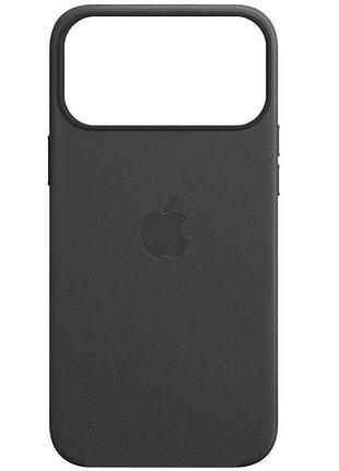Чехол leather case с magsafe для iphone 17 pro анимация айфон 17 про black