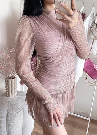 Стильна, сукня, плаття, коротке, з люрексом, платье