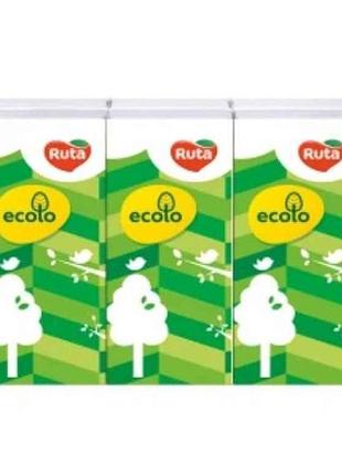 Носові хустинки ecolo без аромату 2 шари 1уп/10 пачок тм ruta