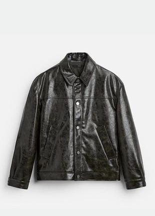 Чоловіча куртка шкіряна zara