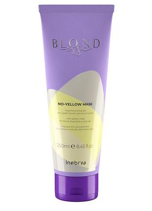 Маска для обесцвеченных или седых волос inebrya blondesse no-yellow mask 250 мл