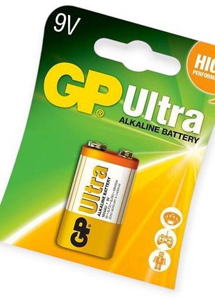 Батарейка "крона" лужна 9.0v прямокутна gp ultra alkaline блістер