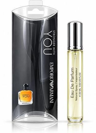 Мужские мини парфюм-ручка 20 мл в стиле emporio armani stronger with you - сладкий пряно-амбровый аромат
