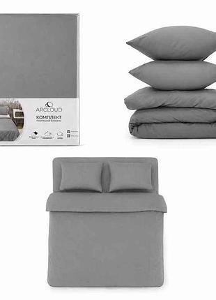 Комплект постільної білизни 1,5-х сп 145*210 (frost gray 1н 57) поліестер тм arcloud