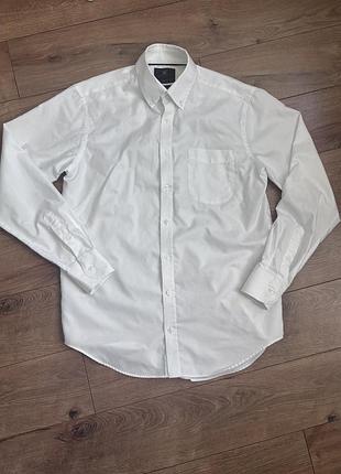 Біла чоловіча котонова сорочка розмір m, від m&s collection