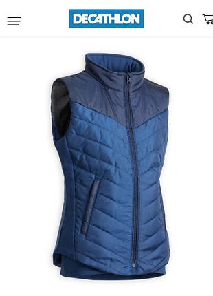 Стеганый жилет decathlon fouganza 500 для конного спорта / верховой езды (12-13 лет, рост 151-160 см) подойдет на 42-44 размер