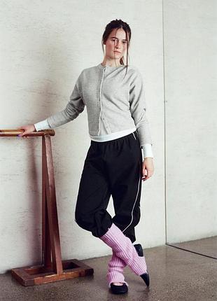 Технічні штани жіночі чорні  з контрастною окантовкою zara new