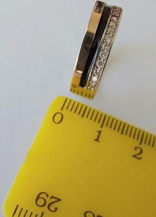 Серебряная кольца с золотой пластиной