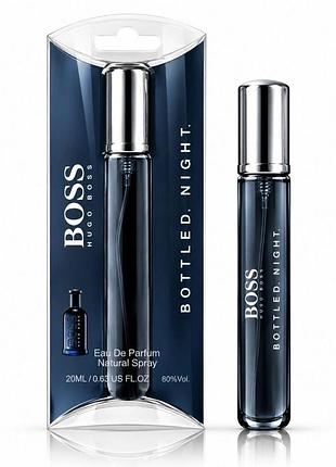 Мужские мини парфюм-ручка 20 мл в стиле hugo boss bottled night – древесно-ароматический вечерний аромат