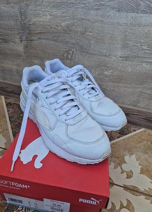 Кросівки чоловічі puma softfoam+ білі, розмір 42 (27 см), шкіра