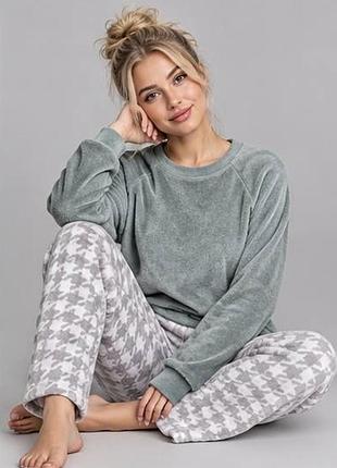 Флисовая теплая пижама микро-эффект❌ primark