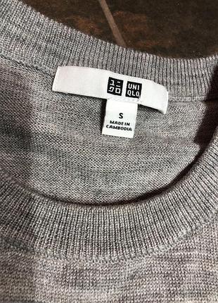 Шикарний вовняний джемпер лонгслів uniqlo!