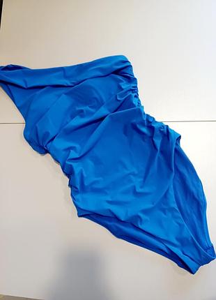 Голубой слитный купальник на одно плечо от reiss