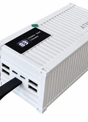Внешний аккумулятор повербанк remax container series 50000 mah (power bank 22.5w/pd 20w) со светодиодным дисплеем и ремешком