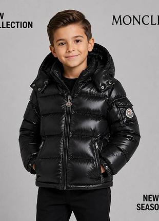 Куртка moncler на хлопчика в чорному кольорі