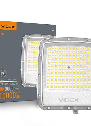 Led прожектор videx f5 100w 3000-5000-6500k 230v white (vl-f5-100cw)