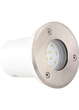 Світильник тротуарний safir led 1,2w мат.хром синій