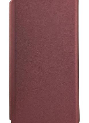Чохол книжка premium для samsung galaxy m02s/m025 на магніті з підставкою бордовий