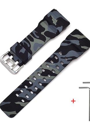 Ремешок для casio g-shock gg-1000/gwg-100/gsg-100 camo black si