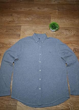 Чоловіча сорочка polo ralph lauren сіра розмір l