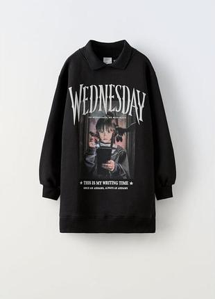 Світшот для дівчаток zara wednesday чорний