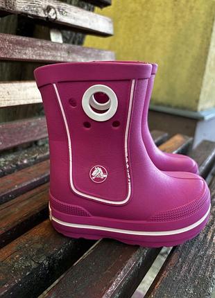 Гумові чоботи для дівчинки crocs рожеві