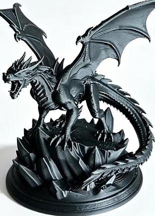 3d печатная фигурка дракон на скале сувенирный монолитный декор статуэтка для интерьера