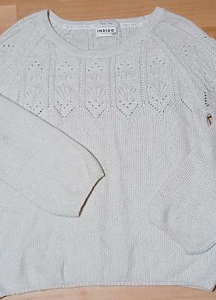 Ніжний ажурний светр m&s indigo collection (розмір uk 16 / xl)