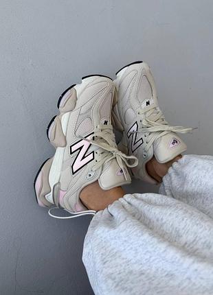 Кроссовки new balance 9060 light beige pink