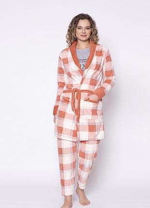 Тепла жіноча піжама флісова c56004 xxl
