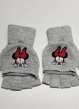 C&a minnie mouse шапка+перчатки 3