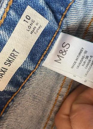 Спідниця максі джинсова шикарна m&s 5